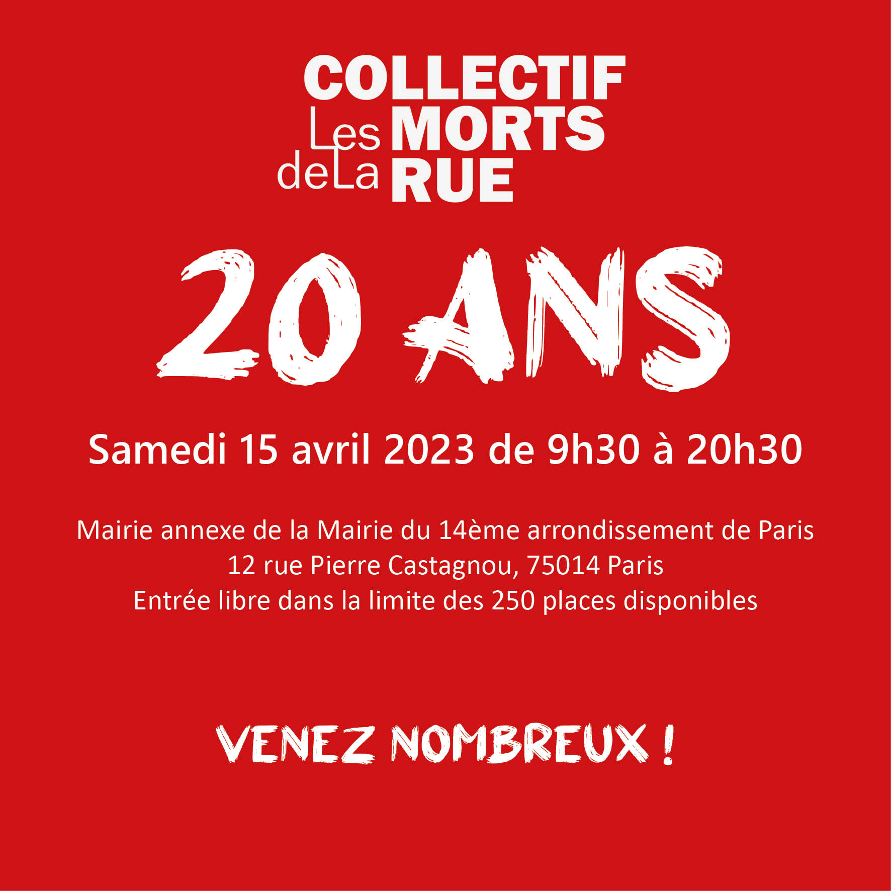 20 Ans Du « Collectif Les Morts De La Rue Archipel Des Sans Voix